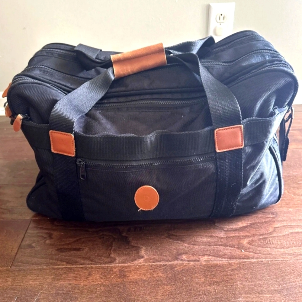 Christian Dior Authentic Retro Duffel Bag Great Condition Large Black Brown